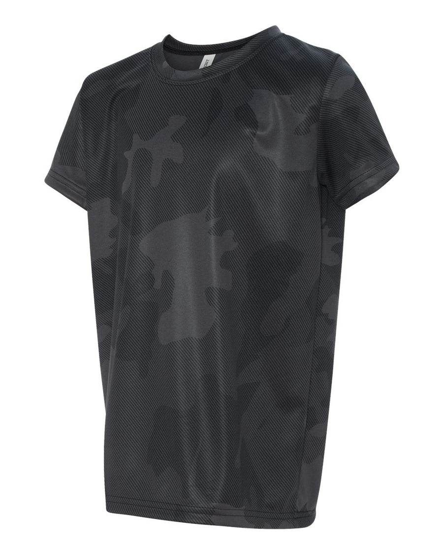Youth Performance Short-Sleeve T-Shirt - Black Laser Camo