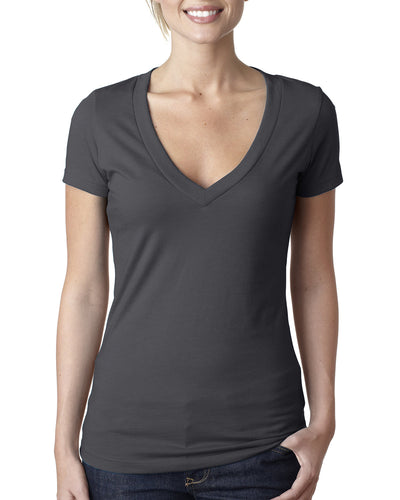Women's CVC Deep V - Charcoal