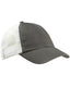 Big Accessories BA601 - Washed Trucker Cap - Iron / White