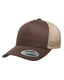 Yupoong 6506 - Unisex 5-Panel Retro Trucker Cap - Brown / Khaki
