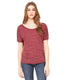 Bella + Canvas 8816 - Women's Slouchy T-Shirt - Maroon Marble