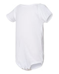 Infant Baby Rib Short-Sleeve One-Piece - White