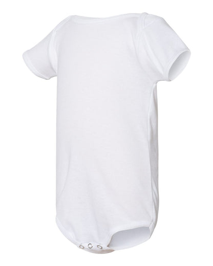Infant Baby Rib Short-Sleeve One-Piece - White