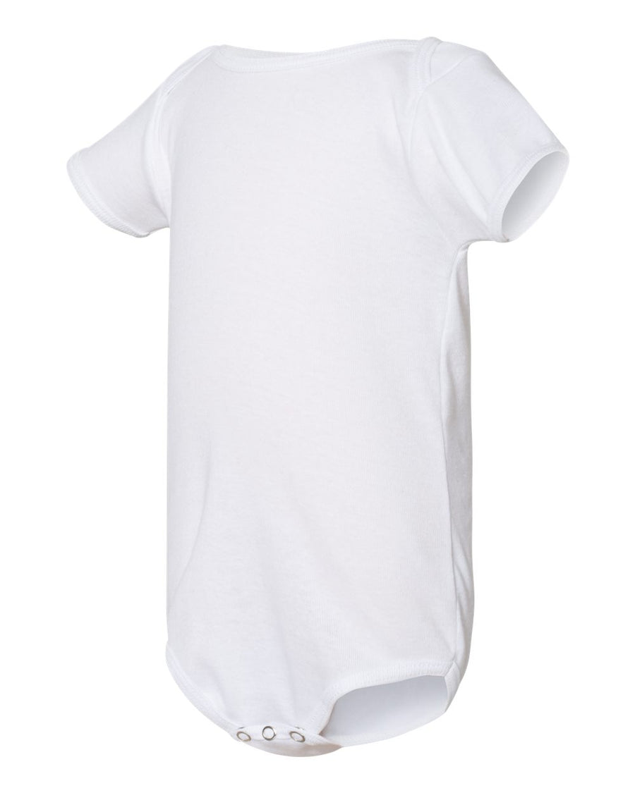 Infant Baby Rib Short-Sleeve One-Piece - White