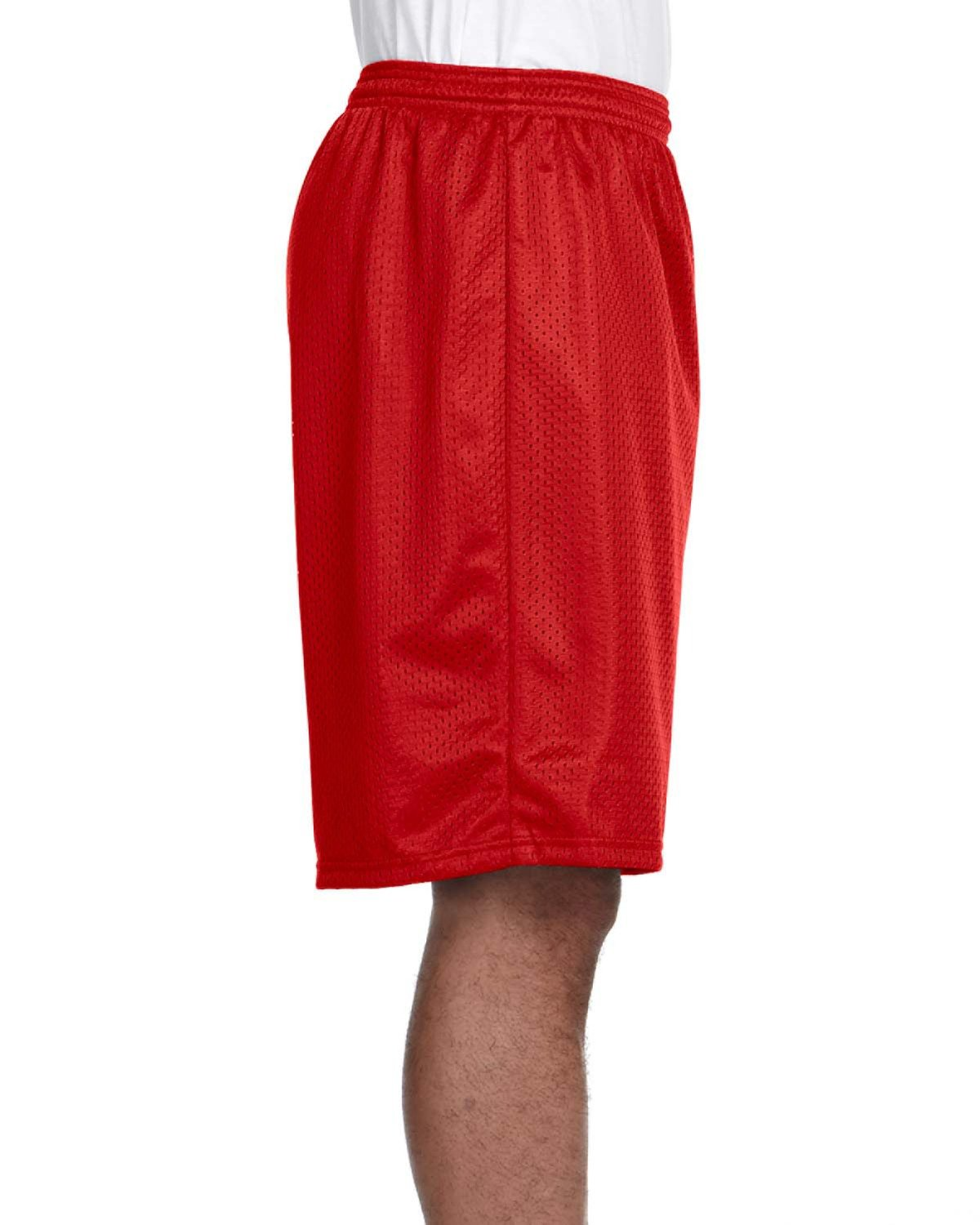Unisex Nine Inch Inseam Mesh Short - Scarlet