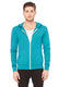 Bella + Canvas 3939 - Unisex Triblend Full-Zip Lightweight Hoodie - Teal Triblend