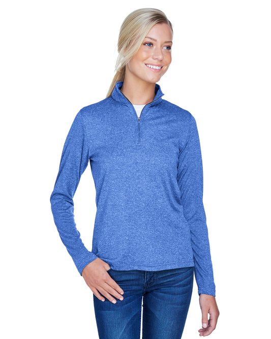 Women's Cool & Dry Heathered Performance Quarter-Zip - Royal Heather