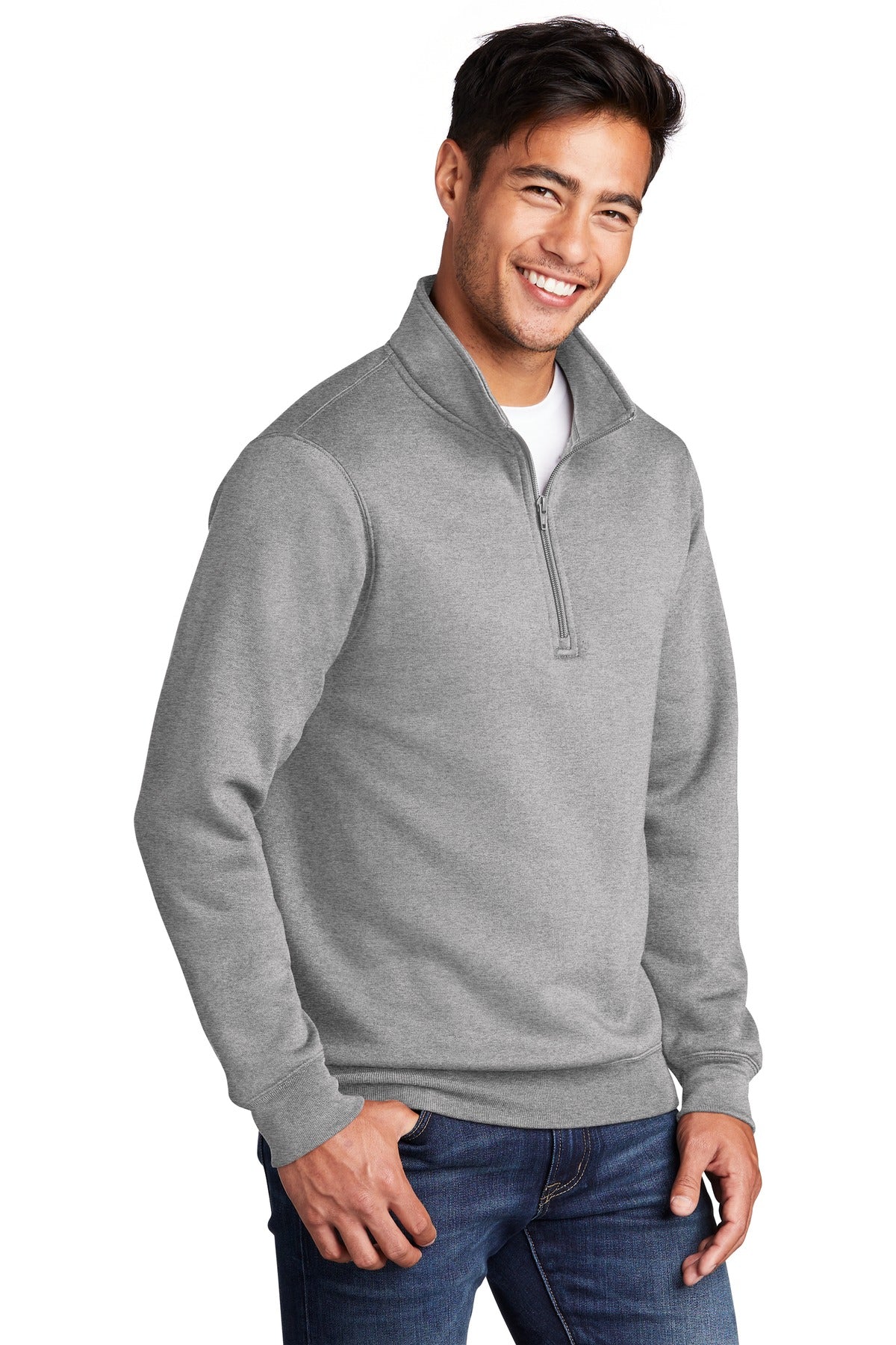 Unisex Core Fleece 1/4-Zip Pullover Sweatshirt - Athletic Heather