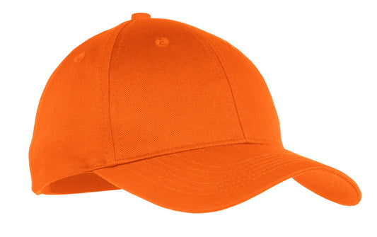 Youth Six-Panel Twill Cap - Orange