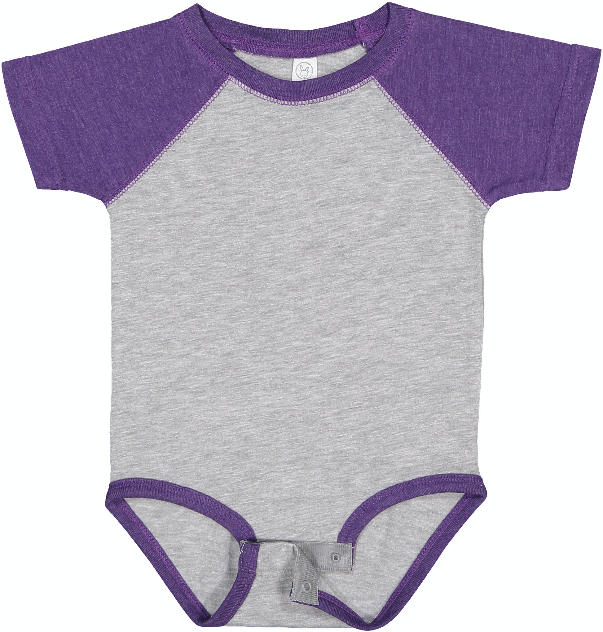 Infant Baseball Bodysuit - Vintage Heather / Vintage Purple