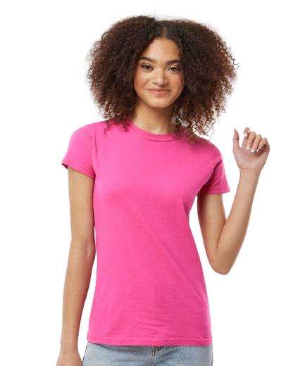 Women's Slim Fit Fine Jersey Tee - Fuchsia