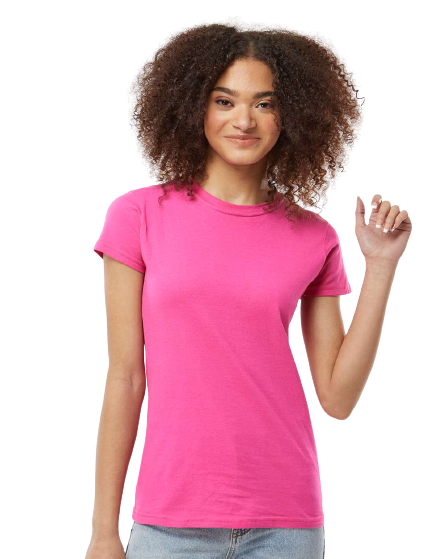 Women's Slim Fit Fine Jersey Tee - Fuchsia