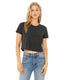 Bella + Canvas B8882 - Women's Flowy Cropped T-Shirt - Heather Dark Gray