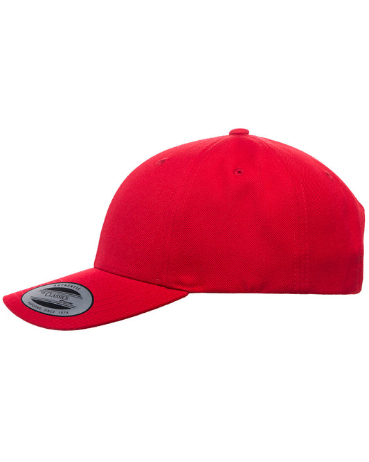 Premium Curved Visor Snapback - Red