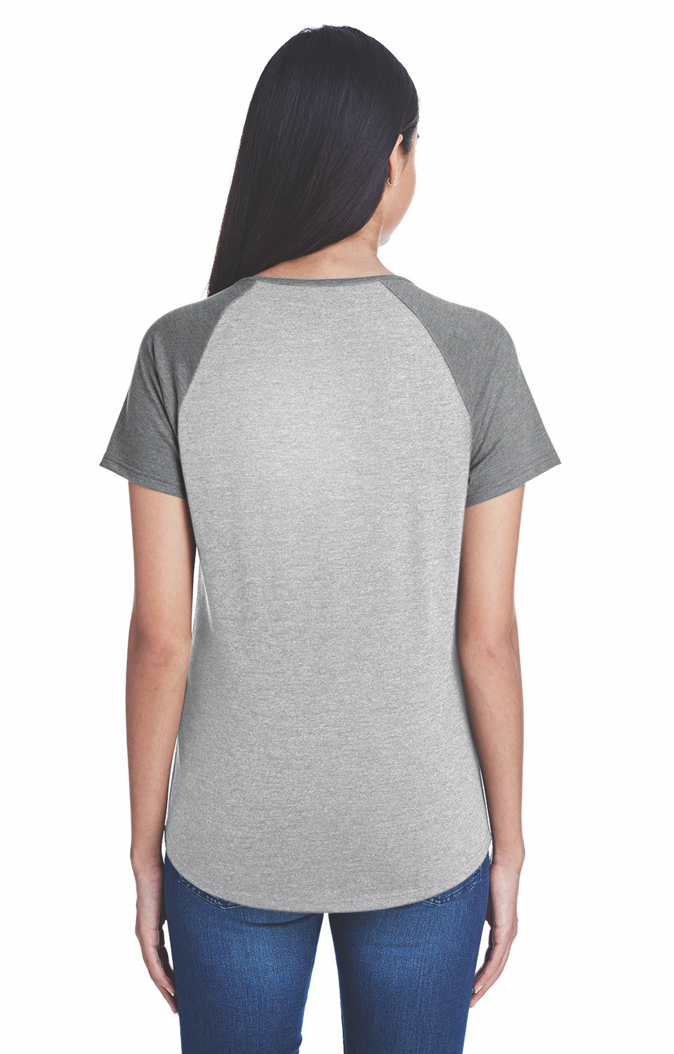 Women's Tri-Blend Raglan T-Shirt - Heather Gray / Heather Graphite