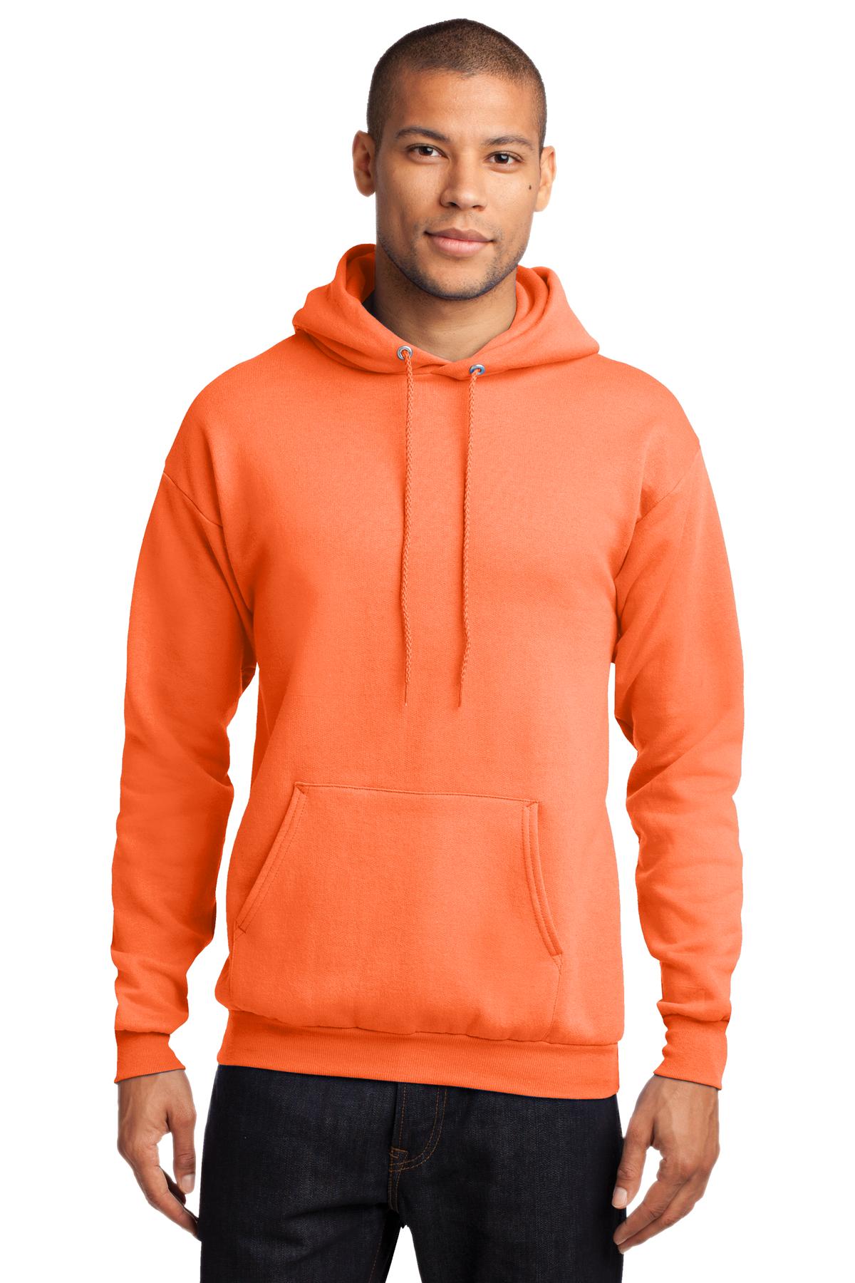 Unisex Core Fleece Pullover Hoodie - Neon Orange