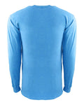 Unisex Inspired Dye Long-Sleeve Crew with Pocket - Ocean