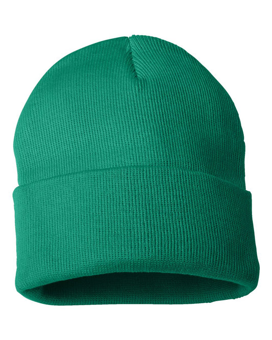 12" Solid Knit Beanie - Kelly