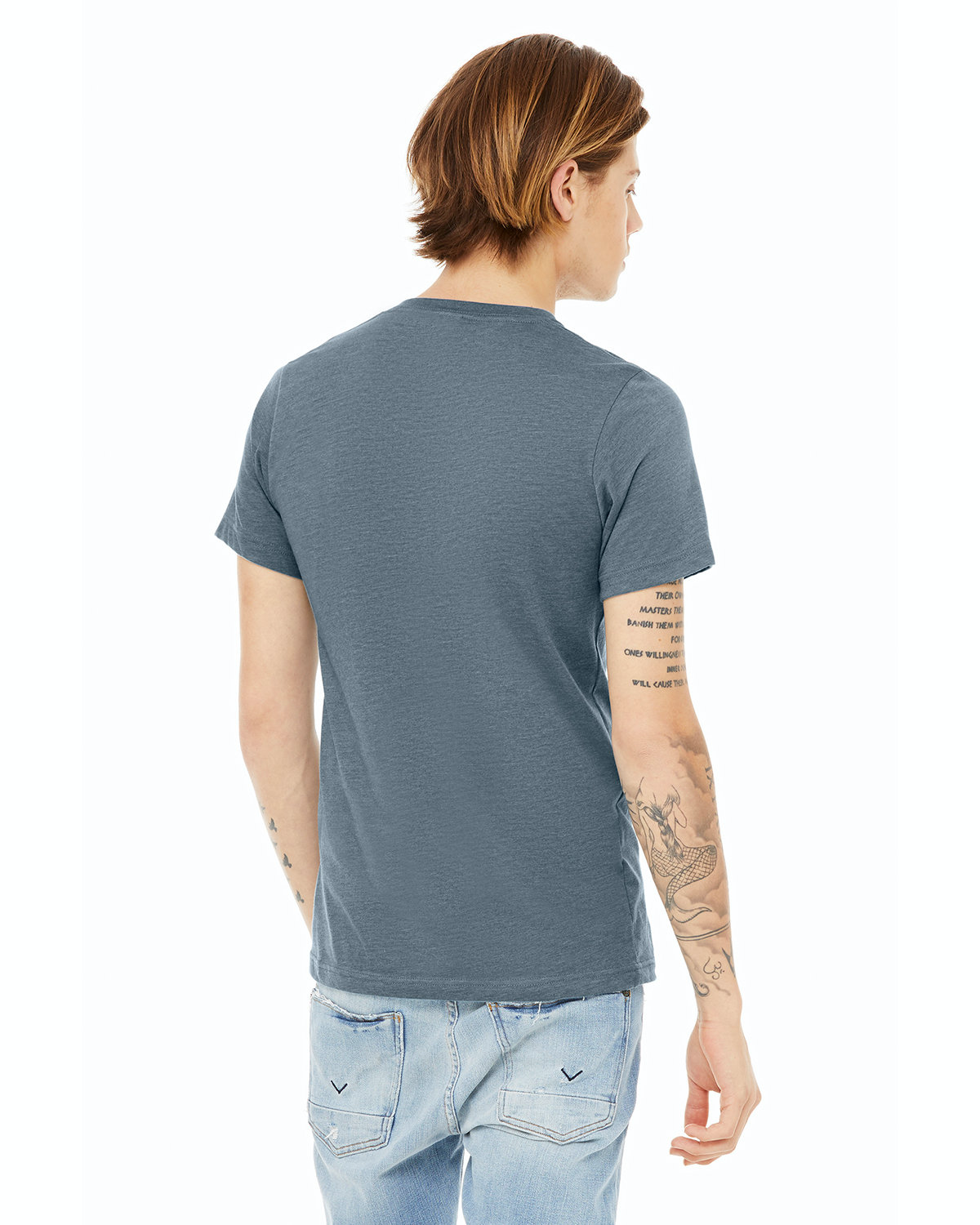 Unisex Jersey Short-Sleeve V-Neck T-Shirt - Heather Slate