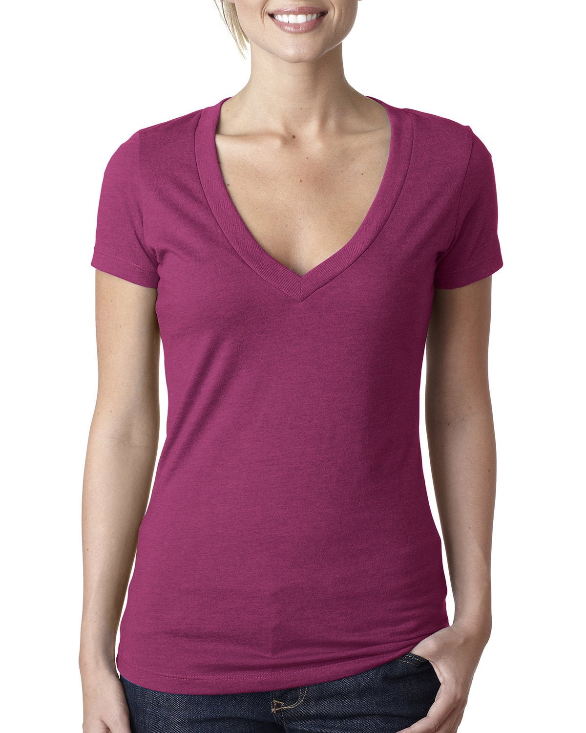 Women's CVC Deep V - Lush