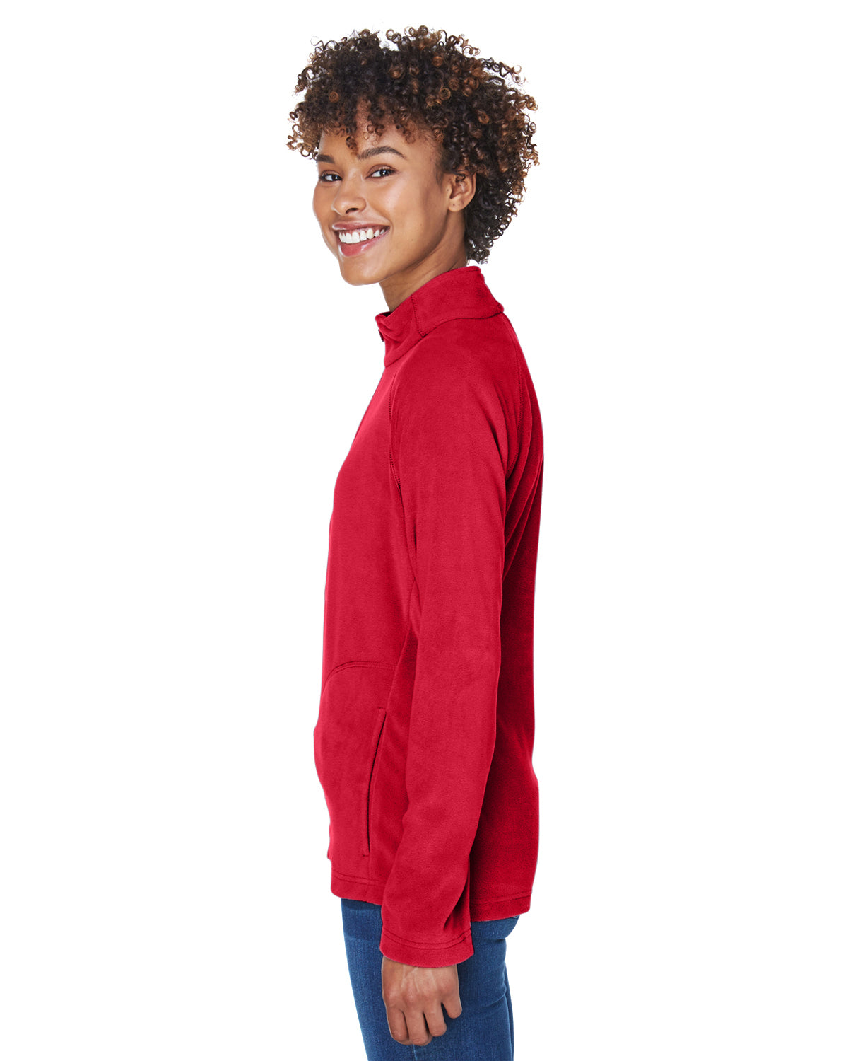 Women's Campus Microfleece Jacket - Sport Red