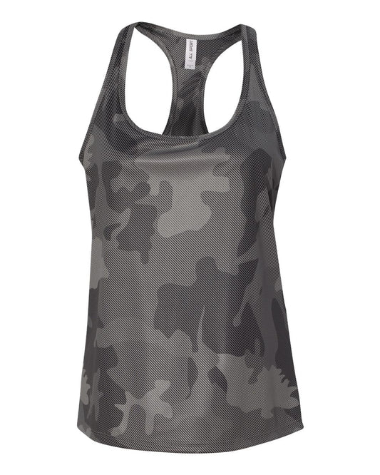 Women's Performance Racerback Tank - Sport Graphite Laser Camo