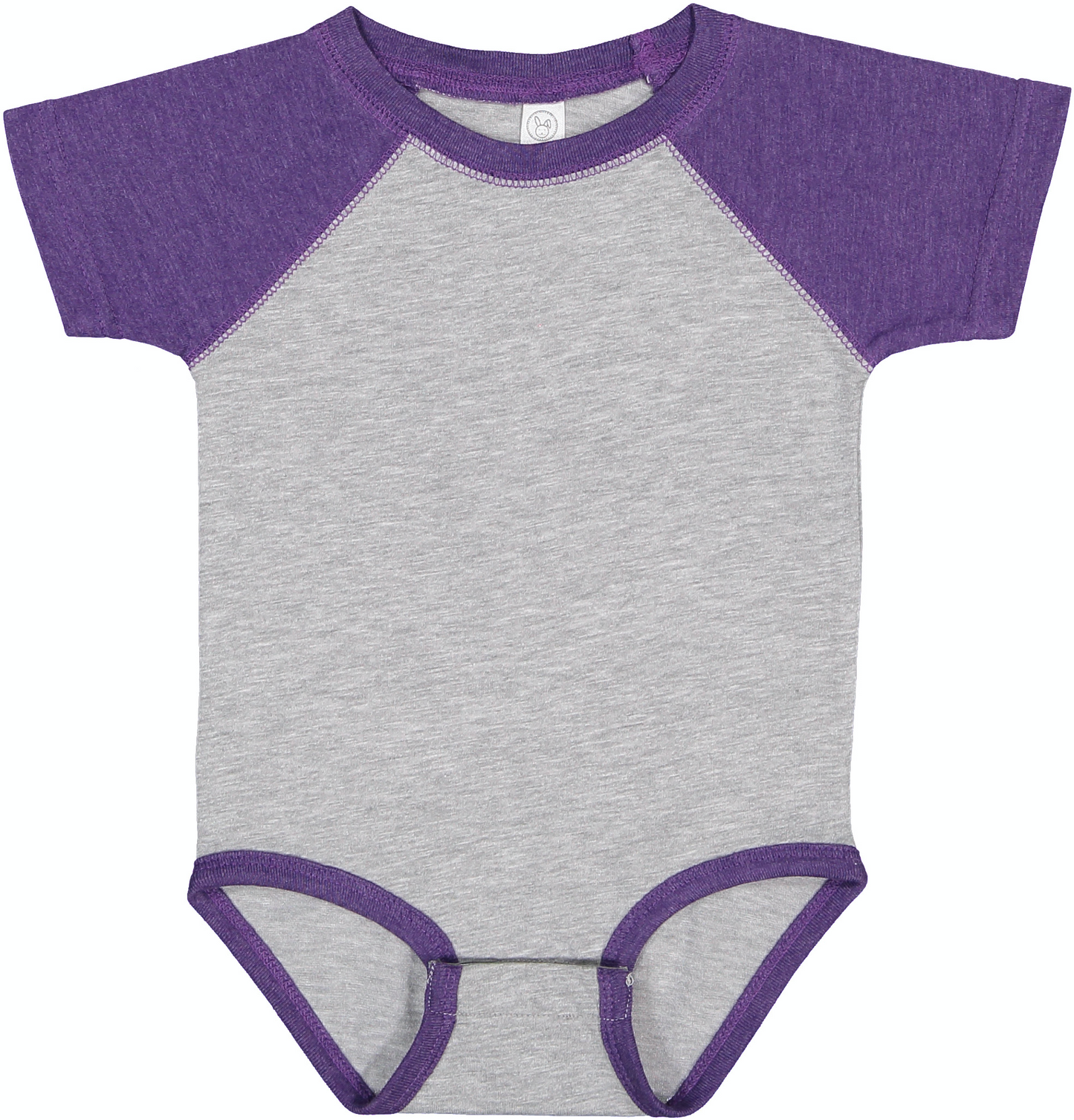 Infant Baseball Bodysuit - Vintage Heather / Vintage Purple