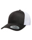 Yupoong 6506 - Unisex 5-Panel Retro Trucker Cap - Black / White
