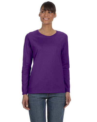 Ladies' Heavy Cotton™ 5.3 oz. Long-Sleeve T-Shirt - Purple