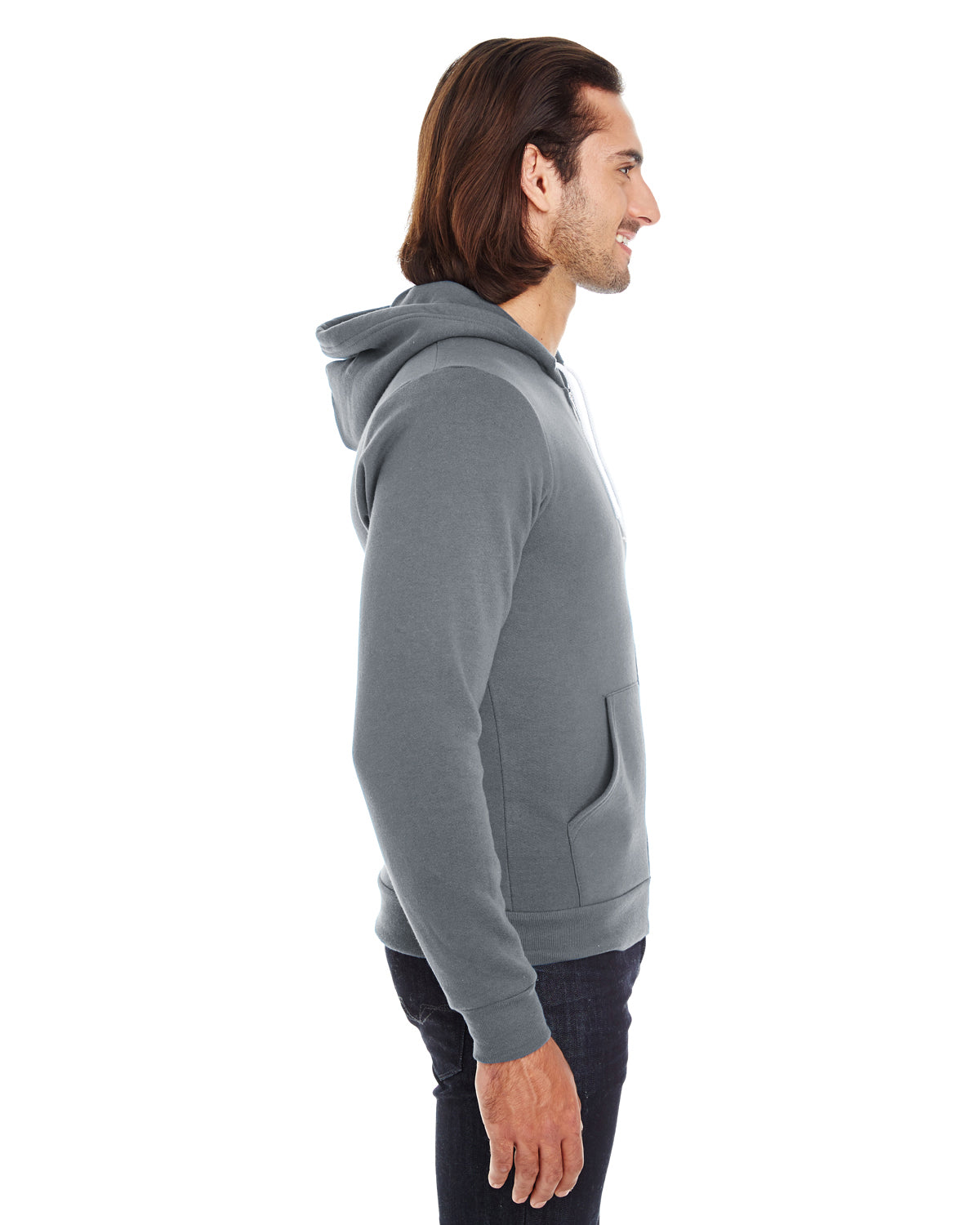 Unisex Flex Fleece Zip Hoodie - Asphalt