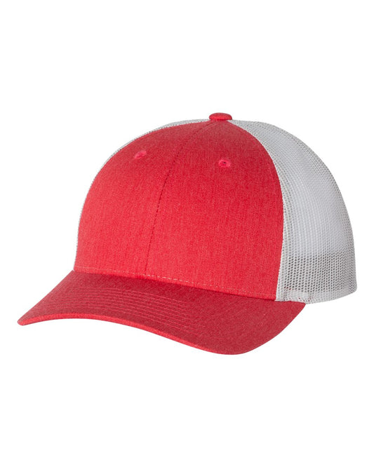 Low Pro Trucker Cap - Heather Red / Silver