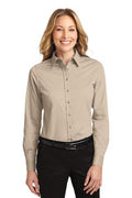 Women's Long Sleeve Easy Care Shirt - Stone