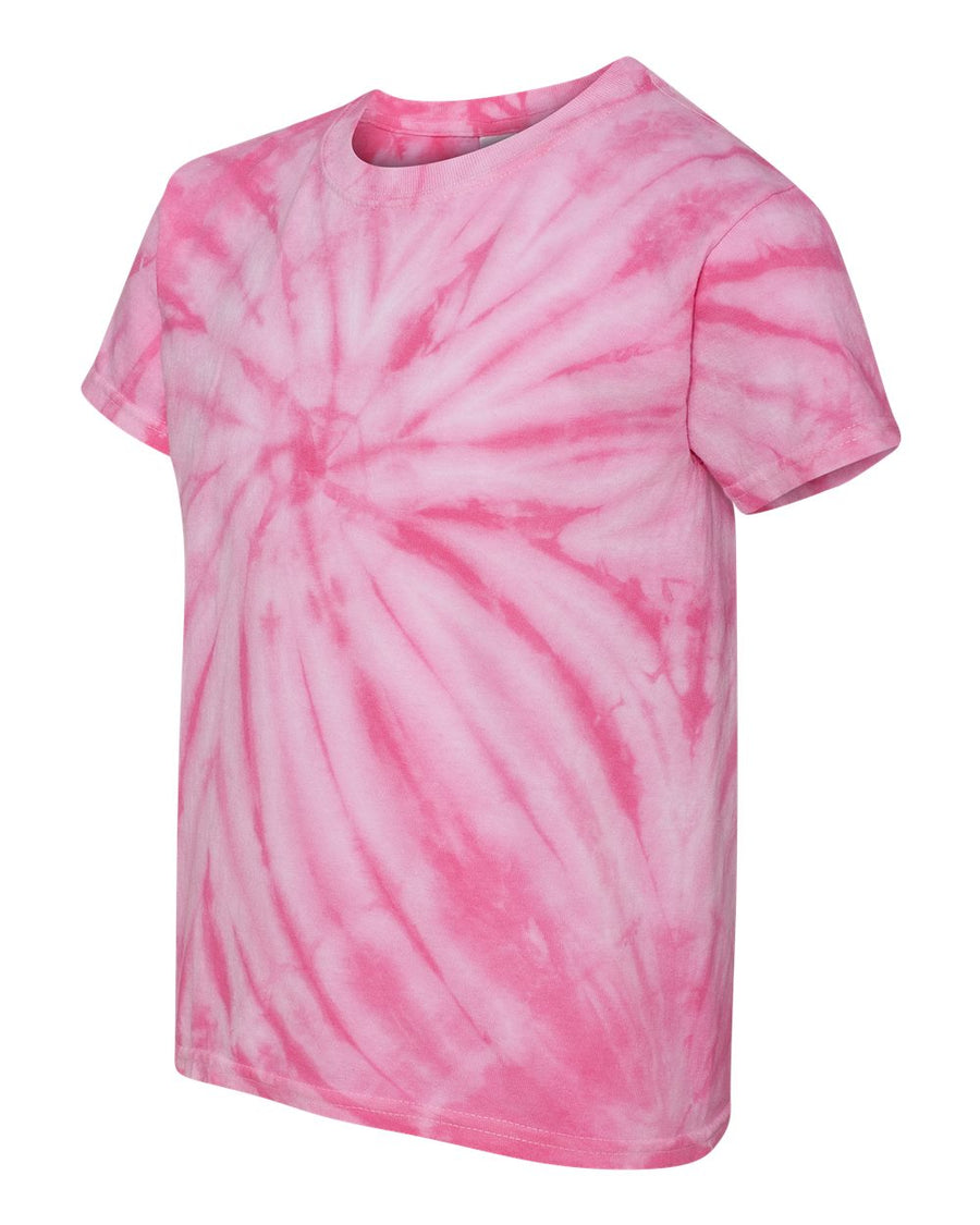Youth Cyclone Vat-Dyed Pinwheel Short Sleeve T-Shirt - Pink