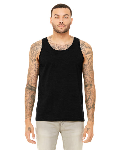 Unisex Heather CVC Tank - Heather Black