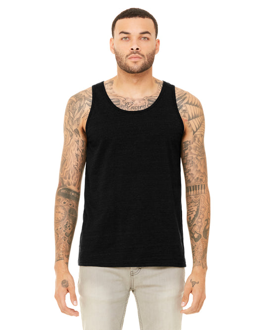 Unisex Heather CVC Tank - Heather Black