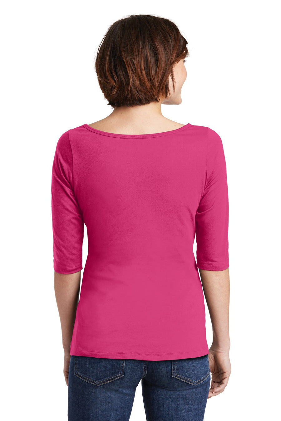 Women's Perfect Weight 3/4-Sleeve Tee - Dark Fuchsia