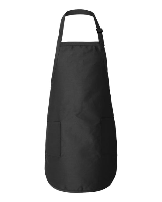Full-Length Apron with Pockets - Black