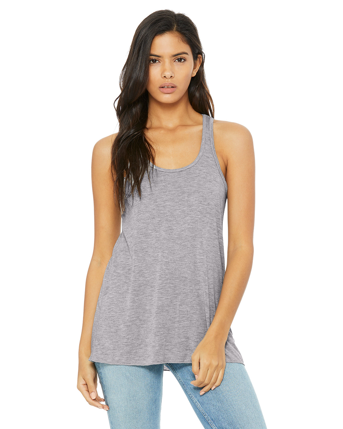 Women's Flowy Racerback Tank - Heather Athletic
