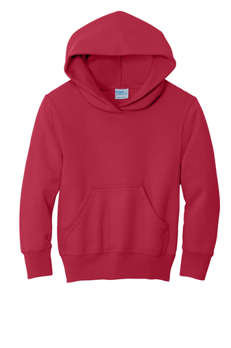 Youth Core Fleece Pullover Hoodie - Red