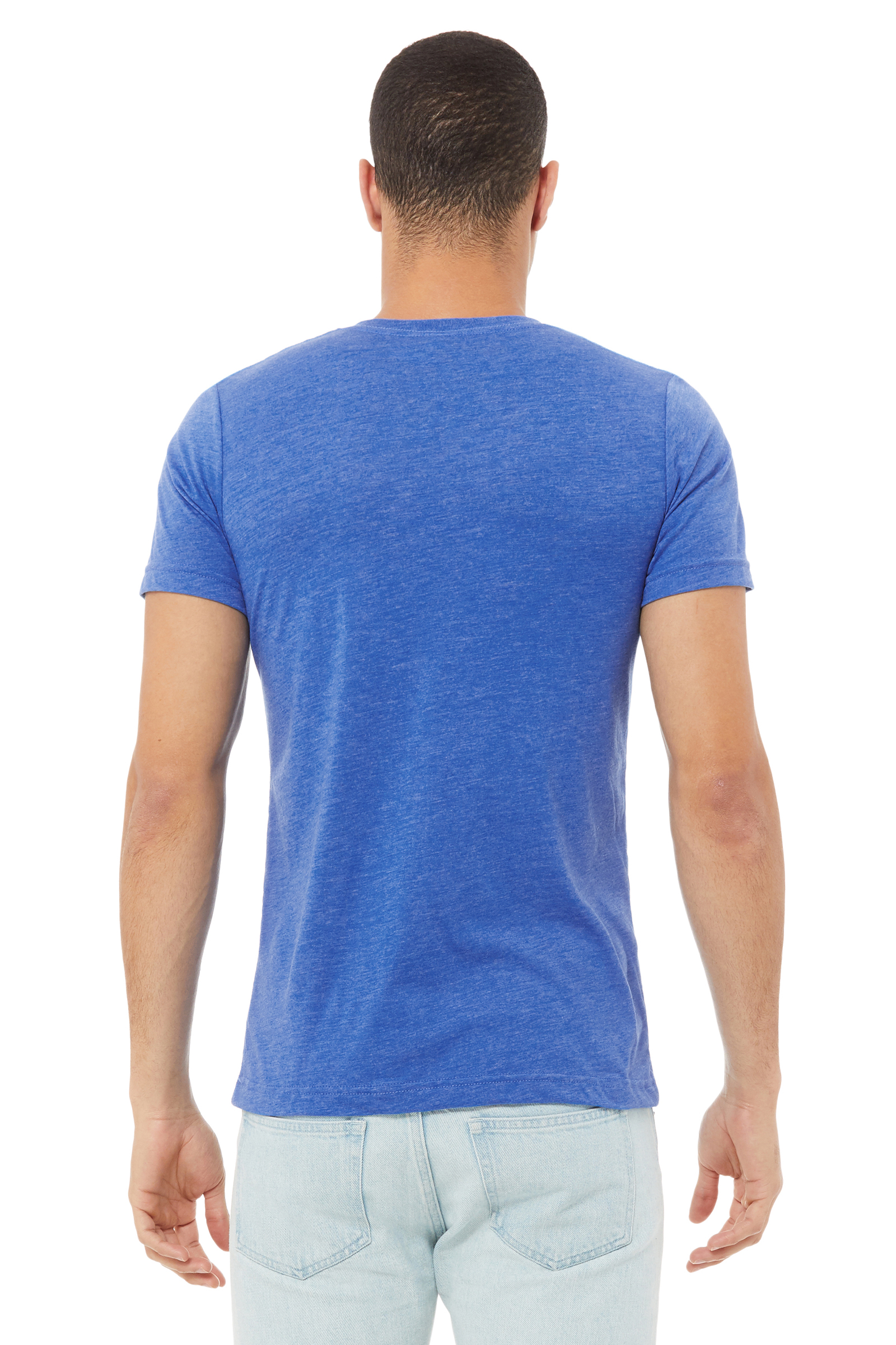 Unisex Triblend V-Neck T-Shirt - True Royal Triblend