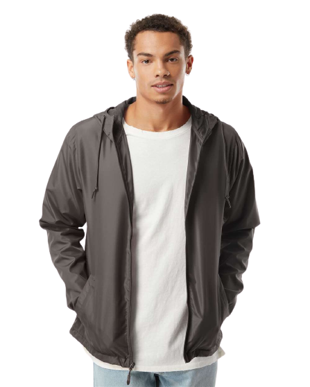 Unisex Water-Resistant Lightweight Windbreaker - Graphite