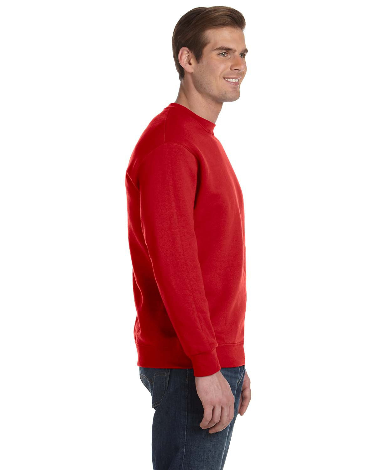 Unisex DryBlend® 50/50 Fleece Crew - Red