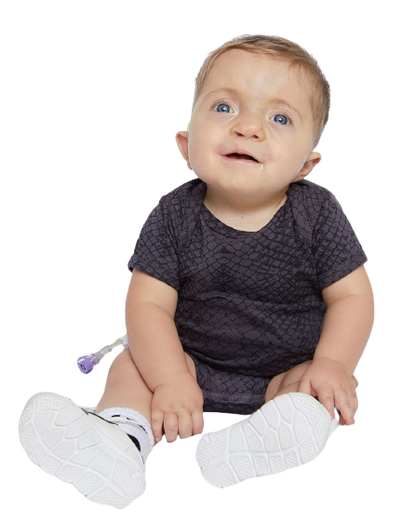 Infant Fine Jersey Bodysuit - Black Reptile