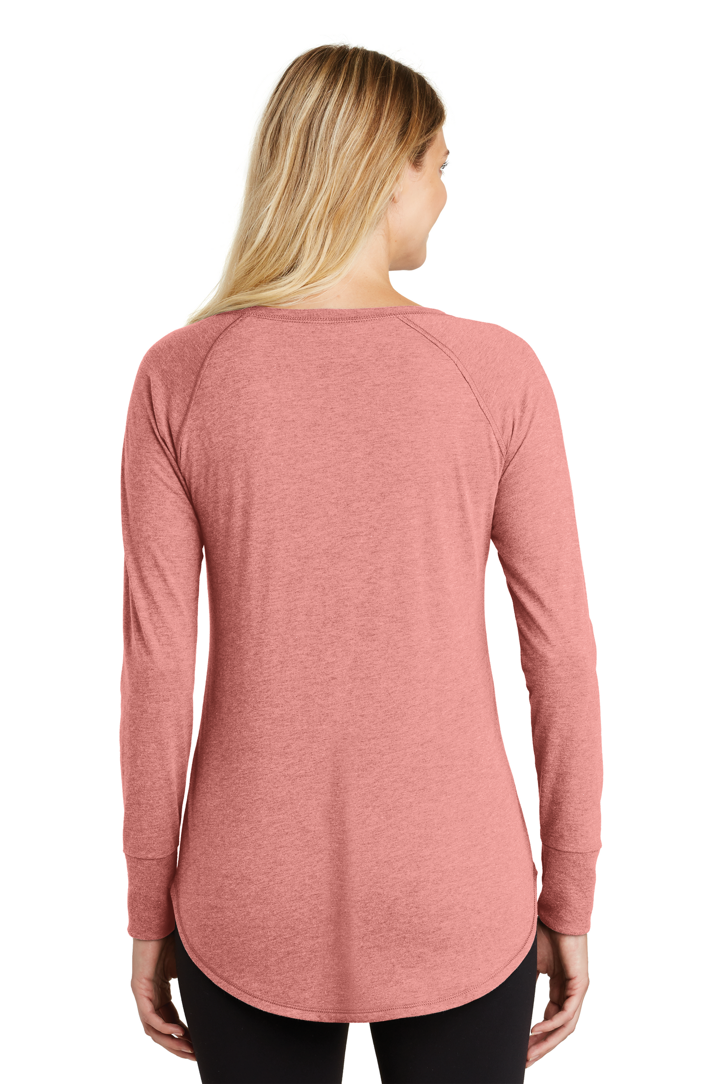 Women's Perfect Tri Long Sleeve Tunic Tee - Blush Frost