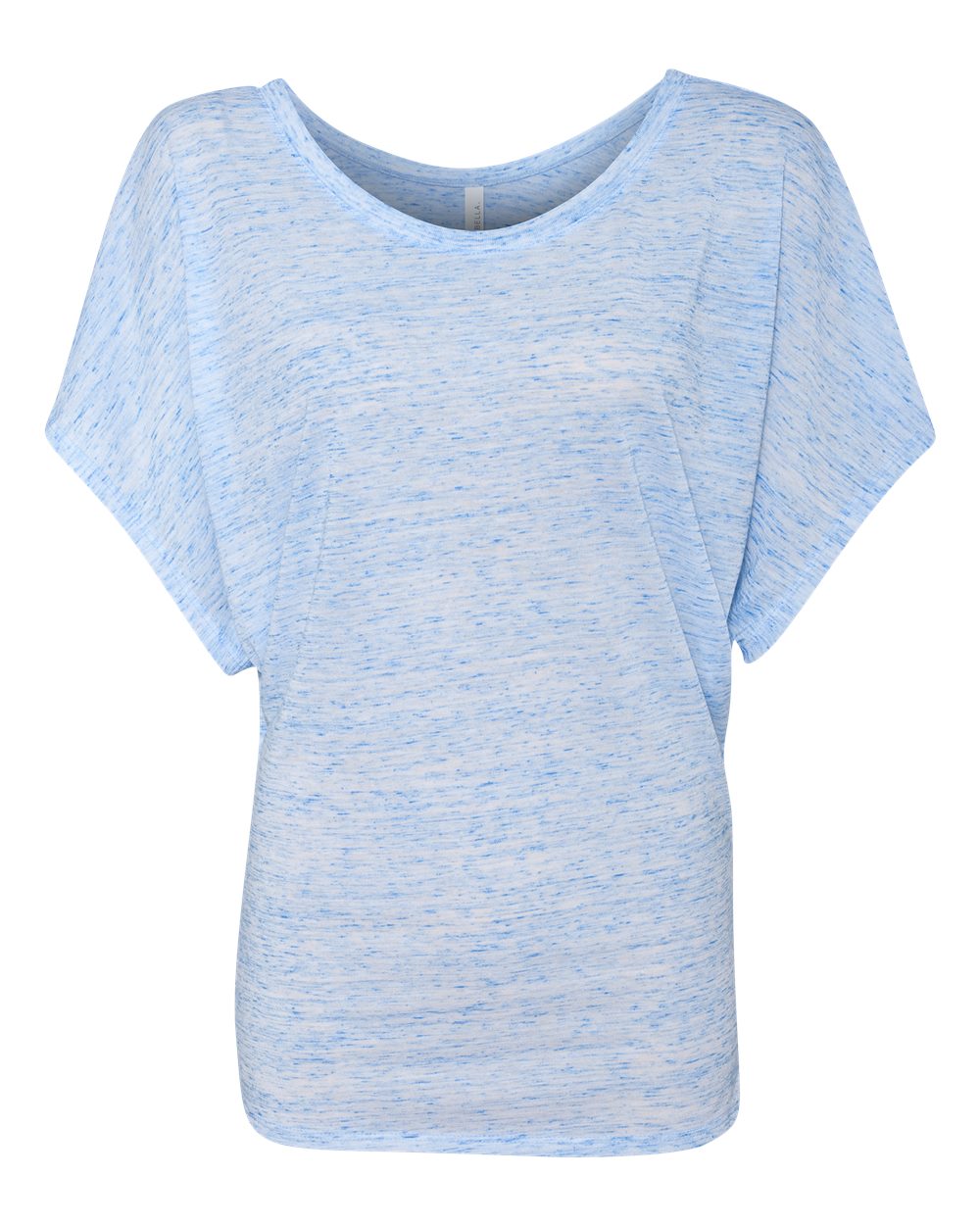 Women's Flowy Draped Sleeve Dolman T-Shirt - Blue Marble