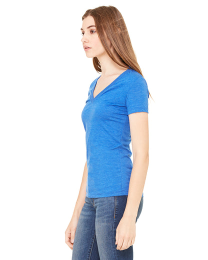Women's Triblend Short-Sleeve Deep V-Neck T-Shirt - True Royal Triblend