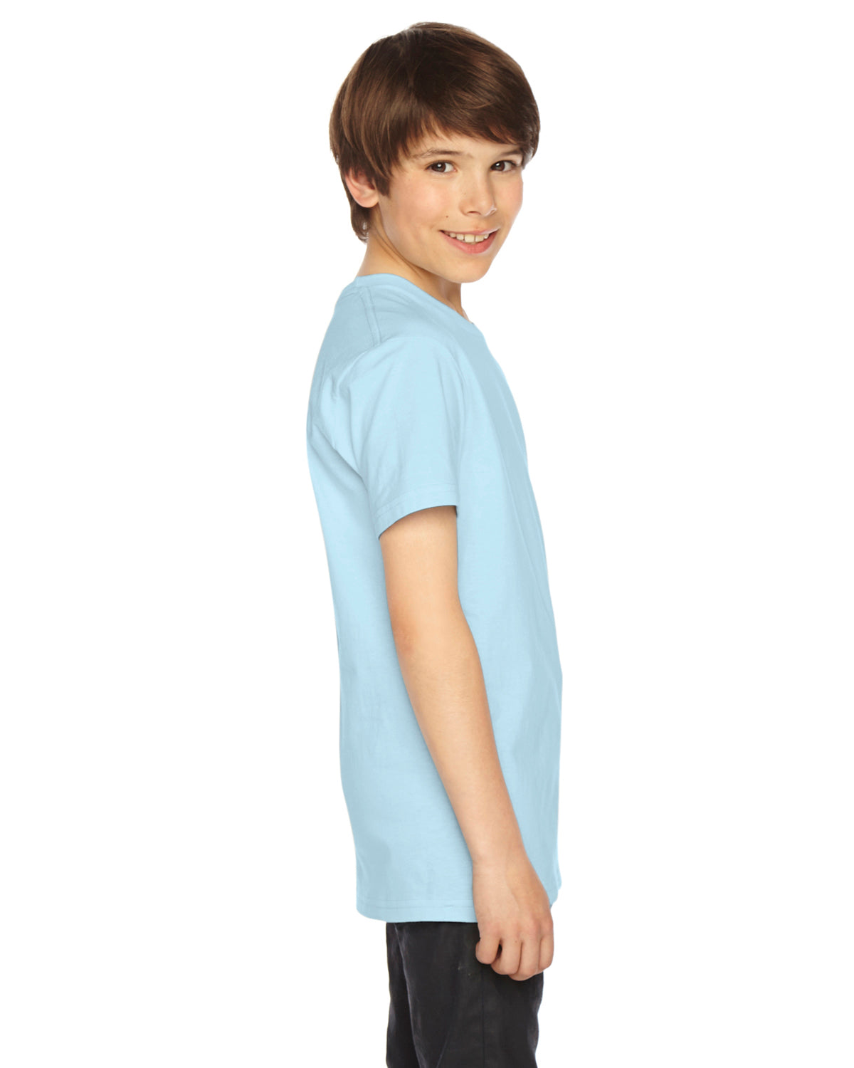 Youth Fine Jersey Short-Sleeve T-Shirt - Light Blue