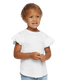 Rabbit Skins 3339 - Toddler Flutter Sleeve T-Shirt - White