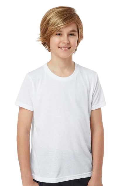 Youth Poly-Rich Tee - White