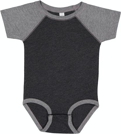 Infant Baseball Bodysuit - Vintage Smoke / Gran Heather